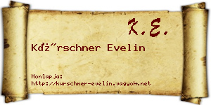 Kürschner Evelin névjegykártya